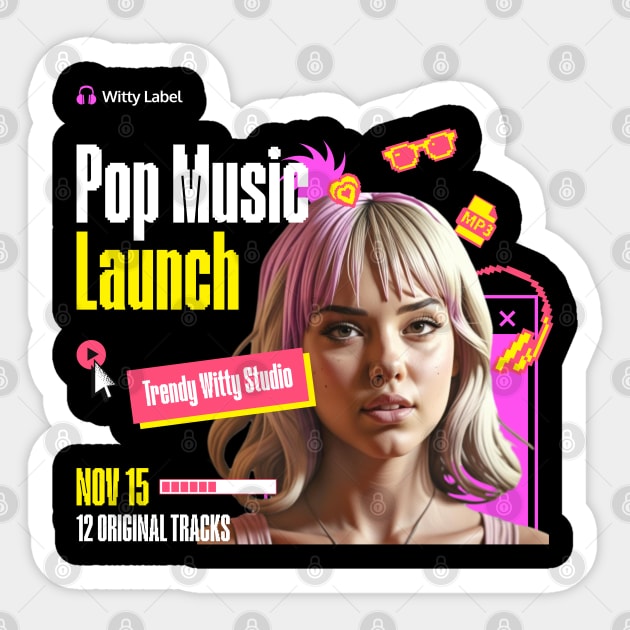 Pop Music Launch Sticker by TEENIE DESIGN